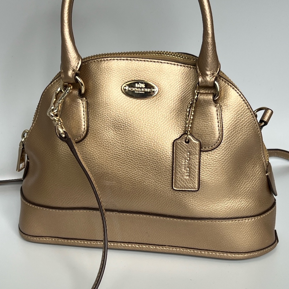 Coach Metallic Gold Satchel - Picture 7 of 10